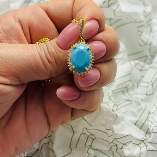 Colar Oval Cravejado