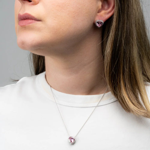 Conjunto Coração Rosa com Auréola