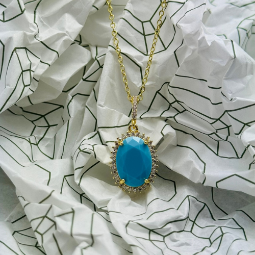 Colar Oval Cravejado