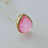 Colar Gota Rosa