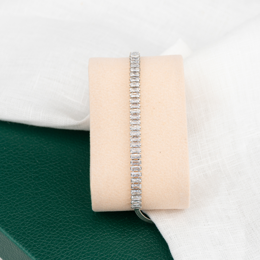 Pulseira Riviera Retangular Cristal