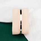 Bracelete Liso banhado a Ródio Branco