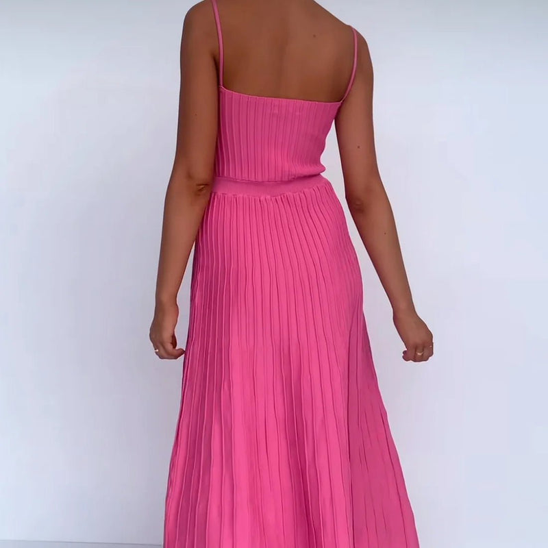 Vestido Feminino Longo Plissado