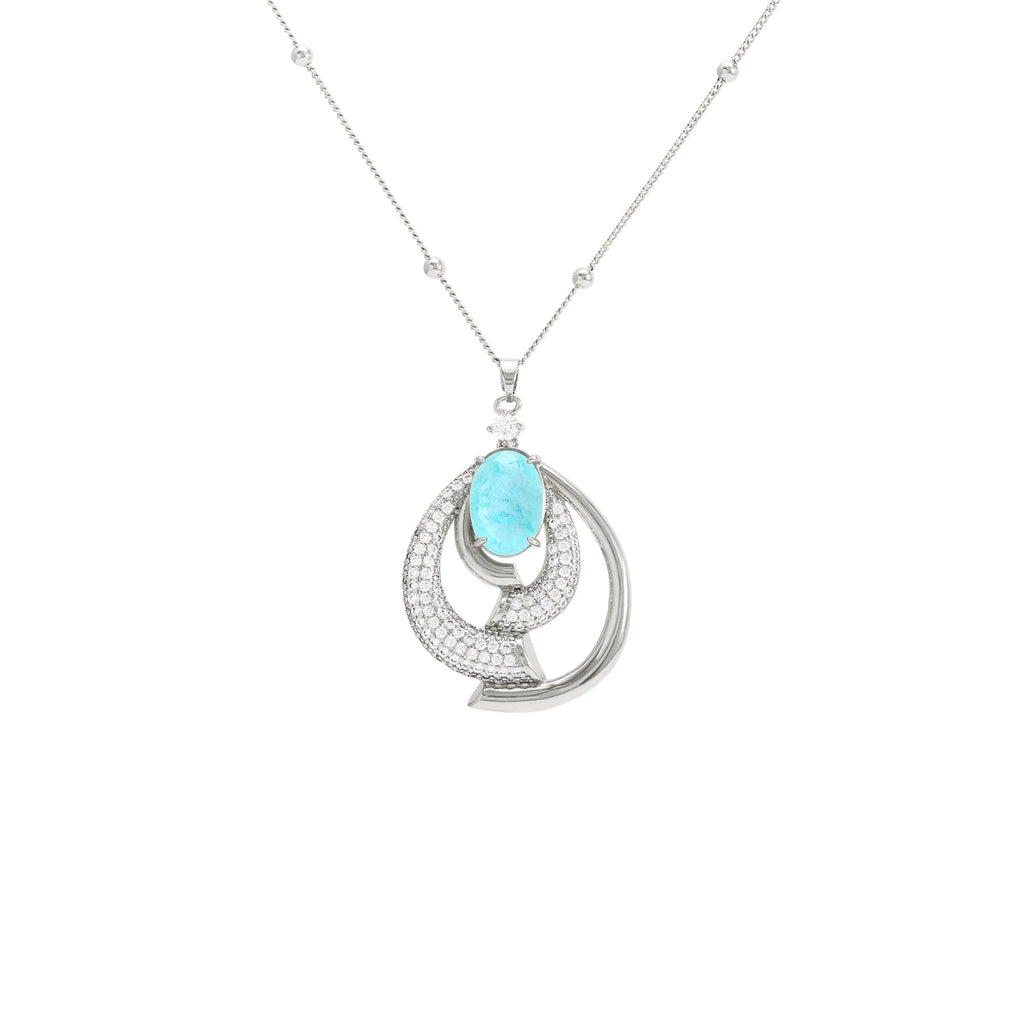 Colar Fusion Oval com Armação semi Cravejada