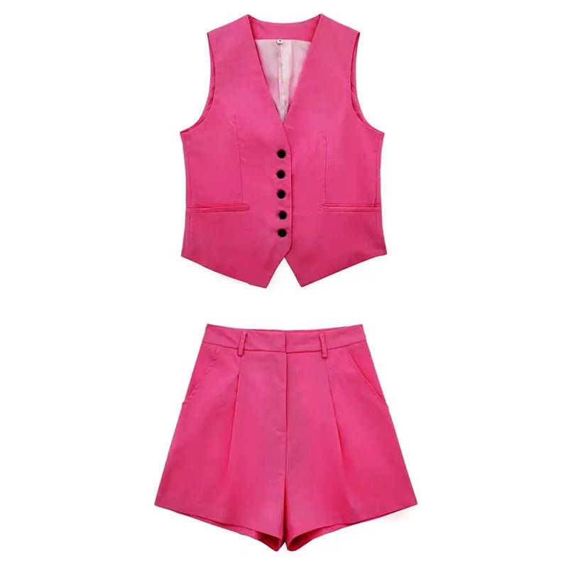 Conjunto De Colete Com Bermuda Para o Verão