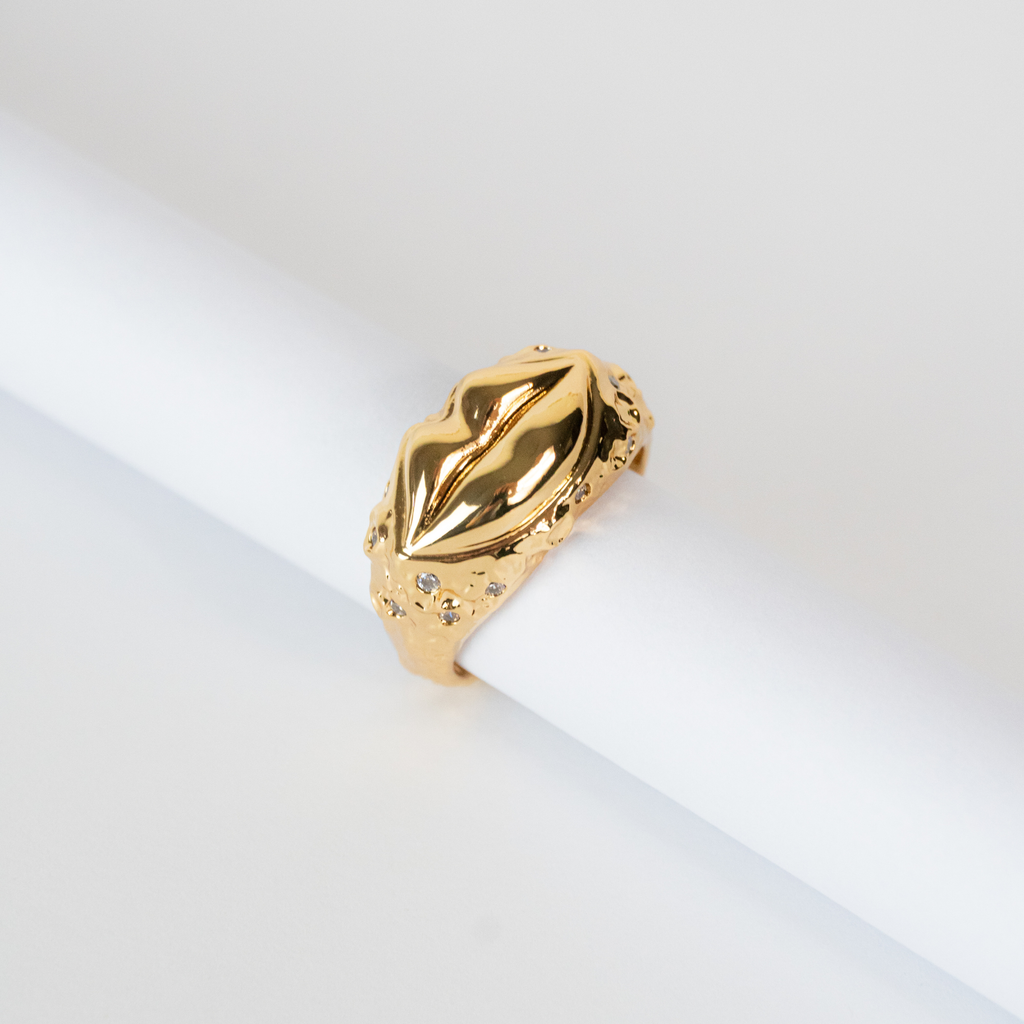 Anel Trançado Banhado Ouro 18k