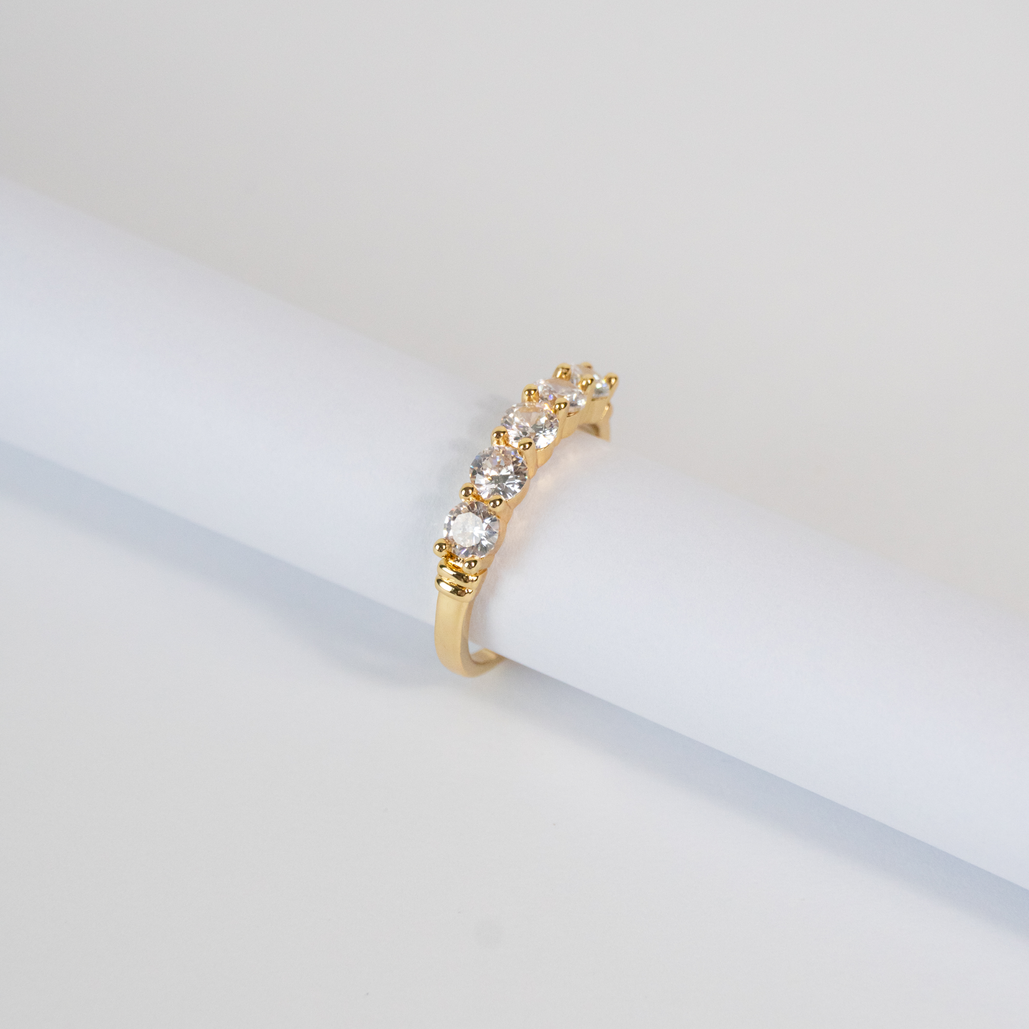 Anel Meia Aliança Linear