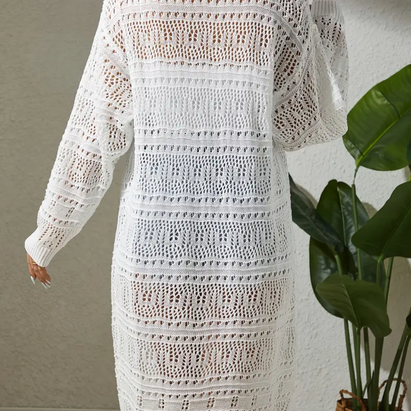 Cardigã Kimono de Crochê Elegante