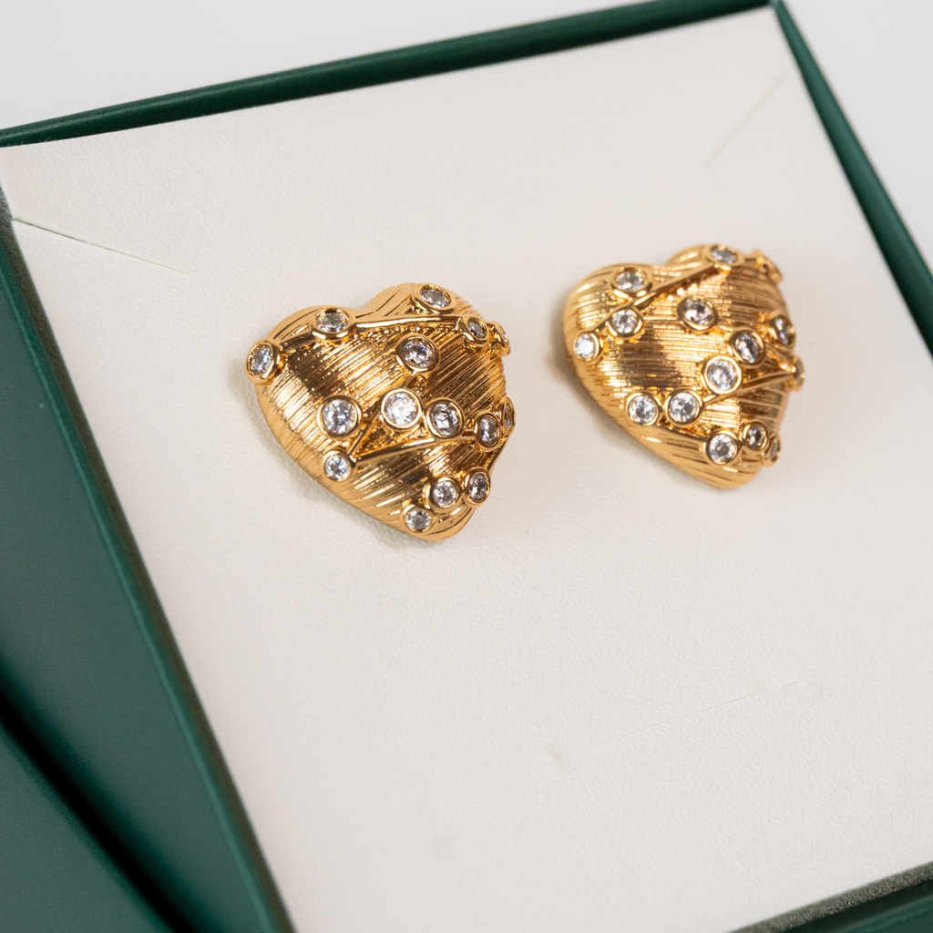 Brinco Coração Escovado