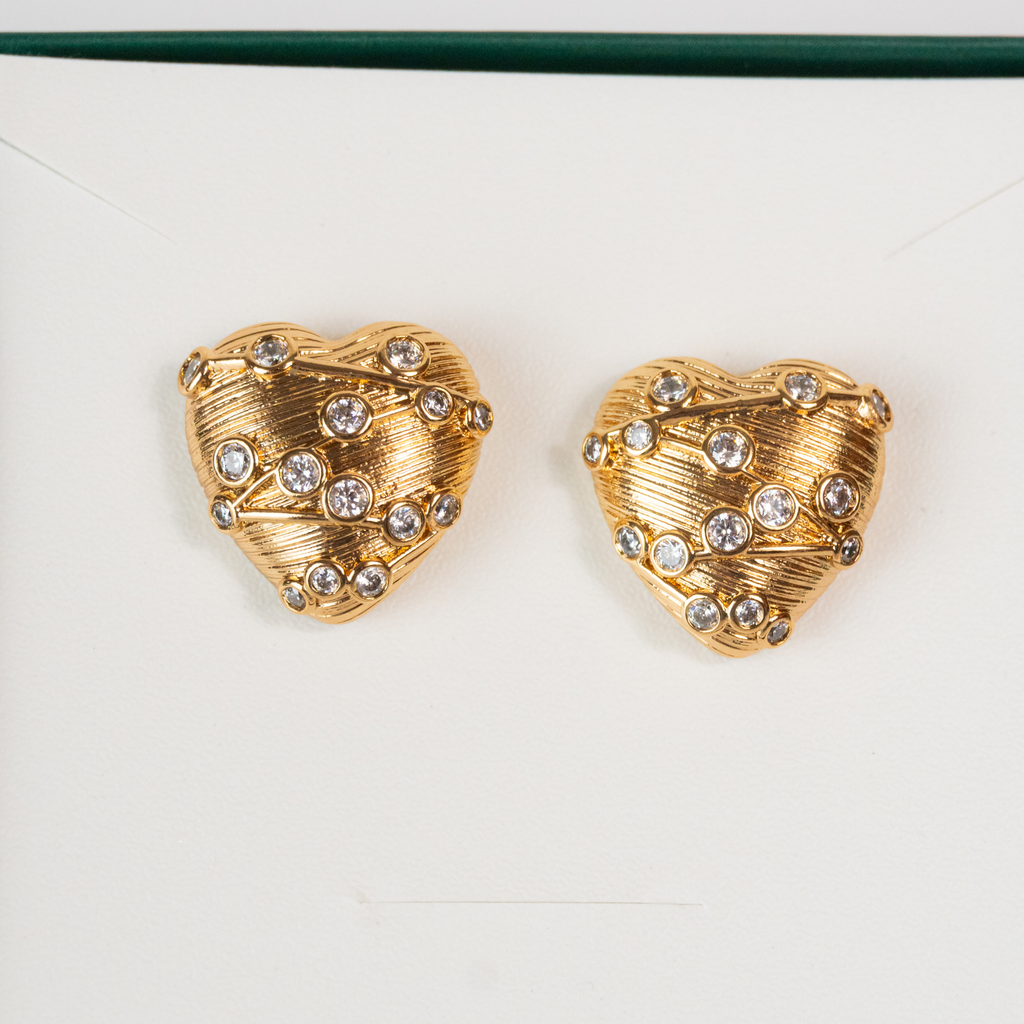 Brinco Coração Escovado