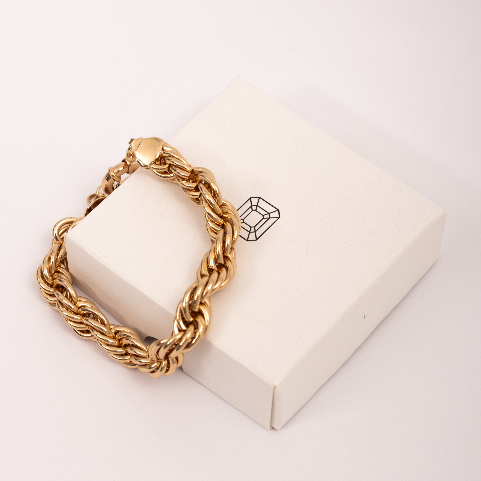 Pulseira Alma Corrente Trançada - Banho de Ouro