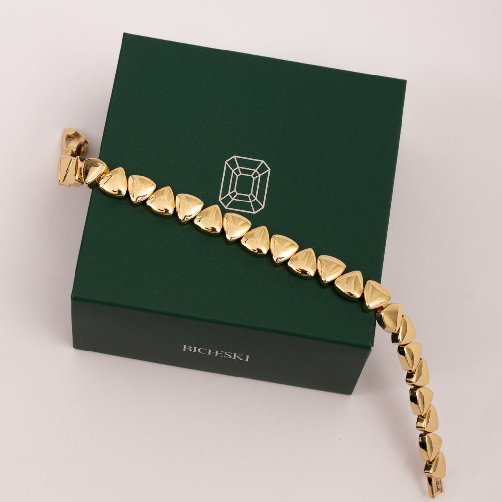 Pulseira Alma Corações - Banho de Ouro