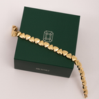 Pulseira Alma Corações - Banho de Ouro