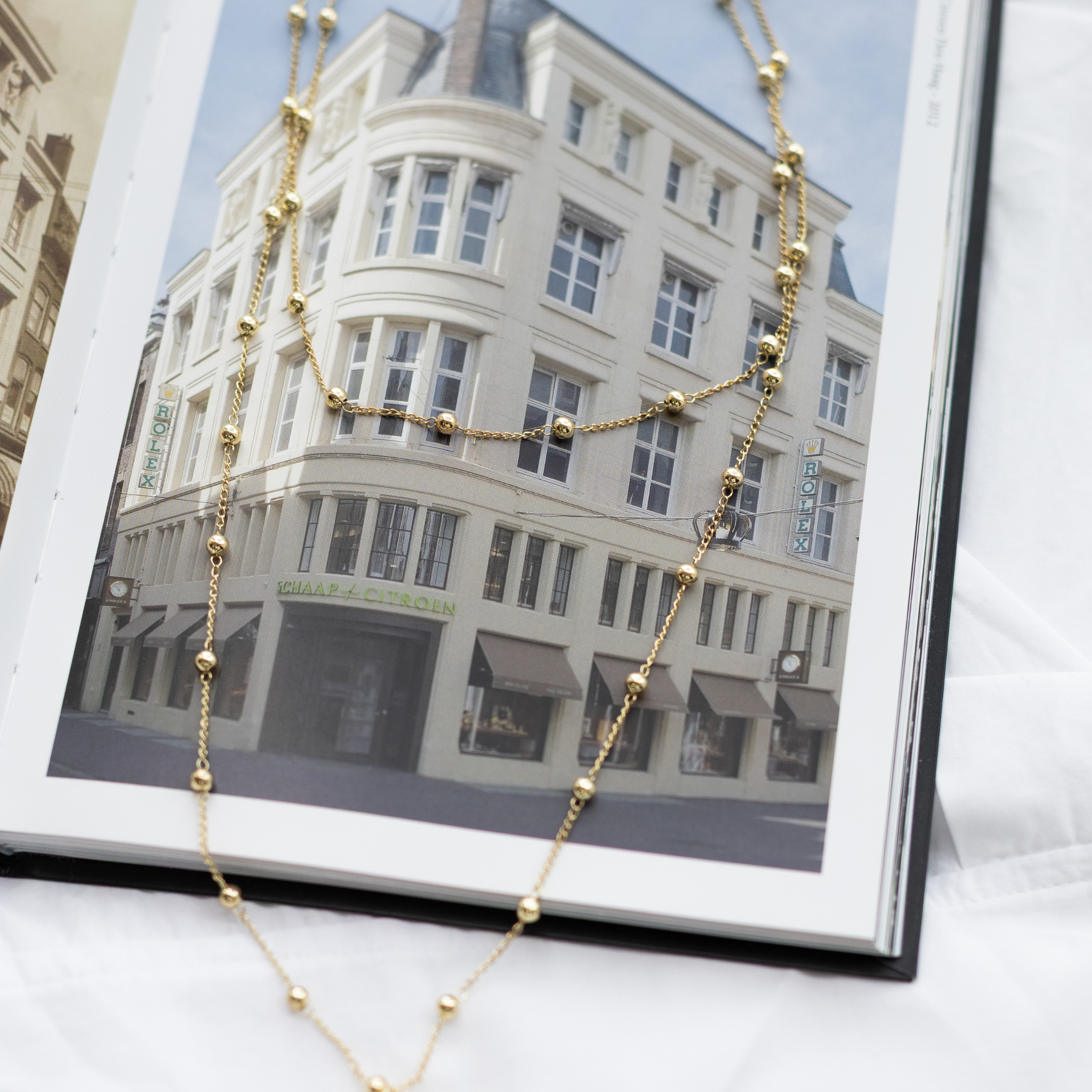 Colar Alma Corrente Bolinhas com Pingente Coração