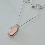 Colar Gota Quartzo Rosa