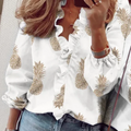 Camisa Com Babados Manga Longa
