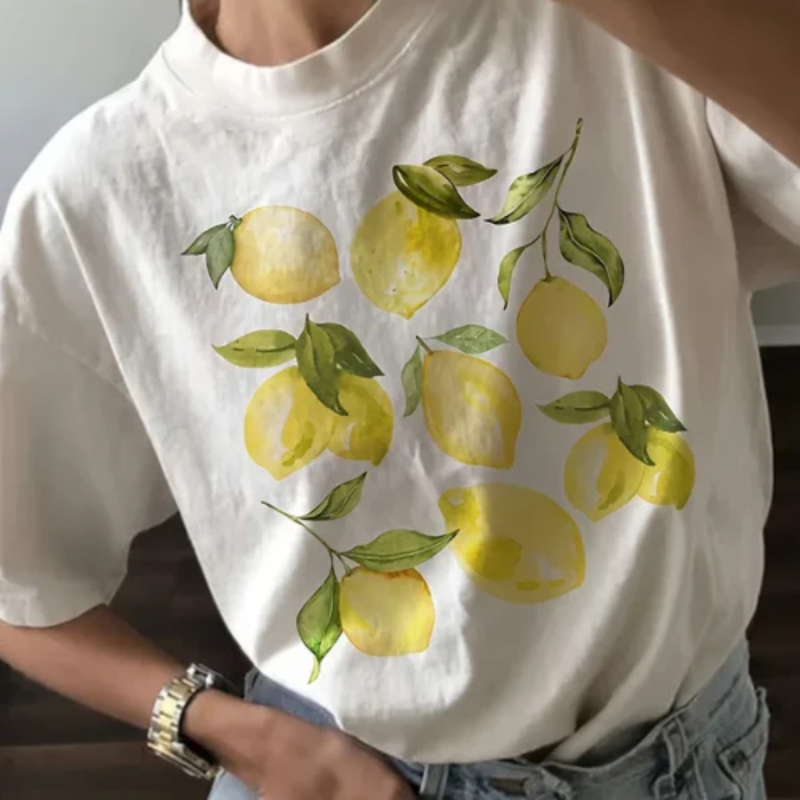 Camiseta Vintage Com Estampa De Limão