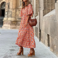 Vestido Colorido Fluído De Verão