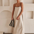 Vestido Longo De Algodão Egípcio