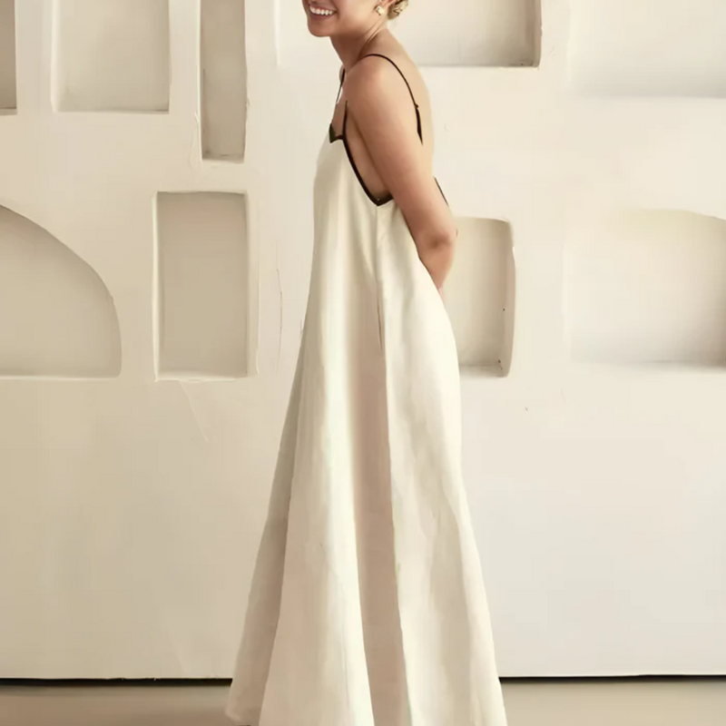 Vestido Longo De Algodão Egípcio