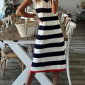 Vestidos De Listra Feminino