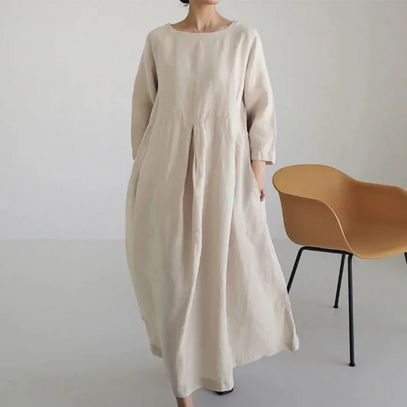 Vestido De Linho Longo