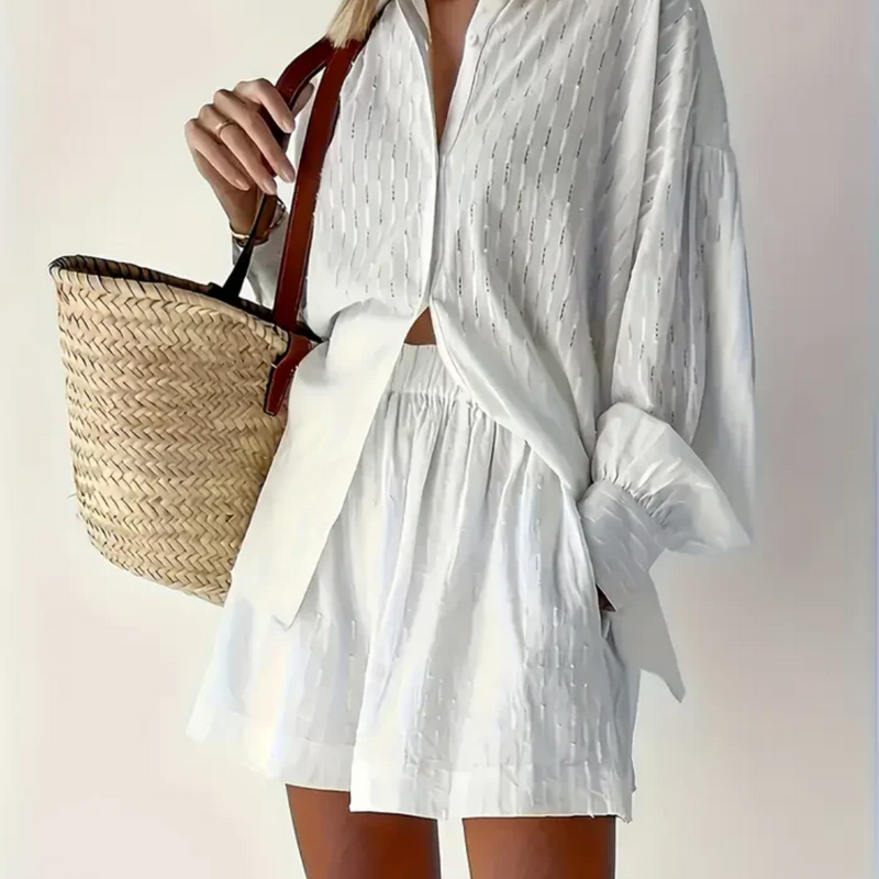 Conjunto De Verão Com Camisa e Shorts
