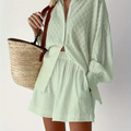 Conjunto De Verão Com Camisa e Shorts