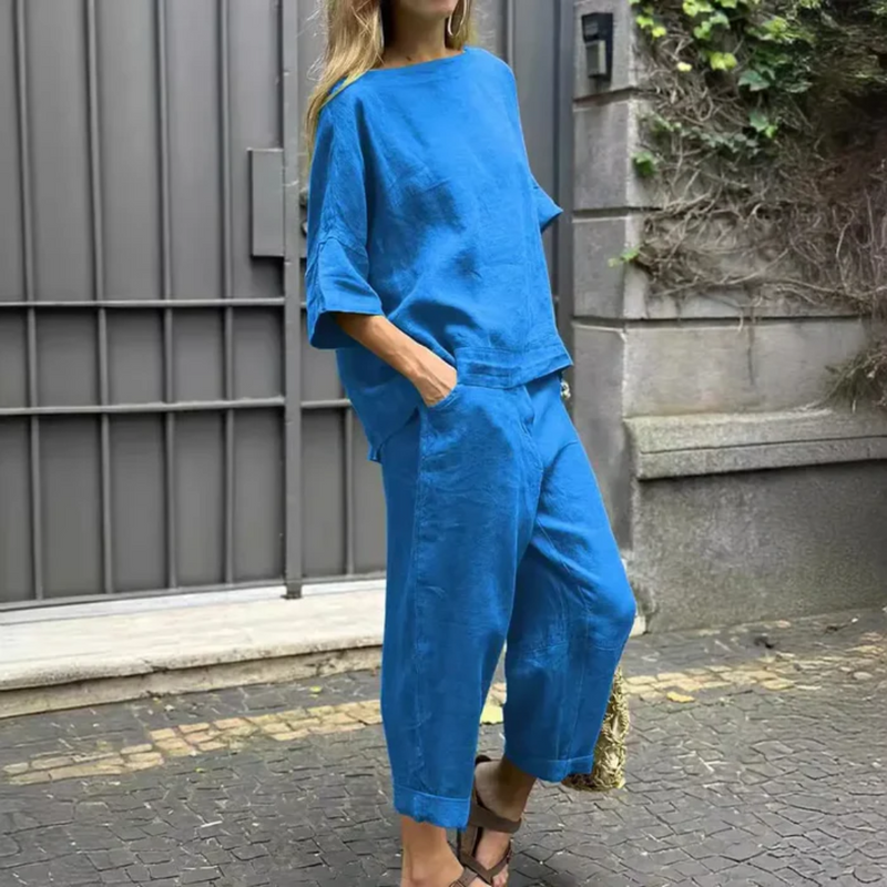 Conjunto Em Linho Para o Verão