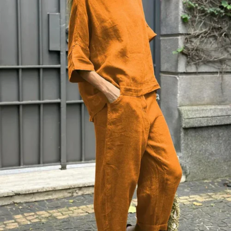 Conjunto Em Linho Para o Verão