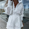 Conjunto Feminino Short e Blusa de Renda