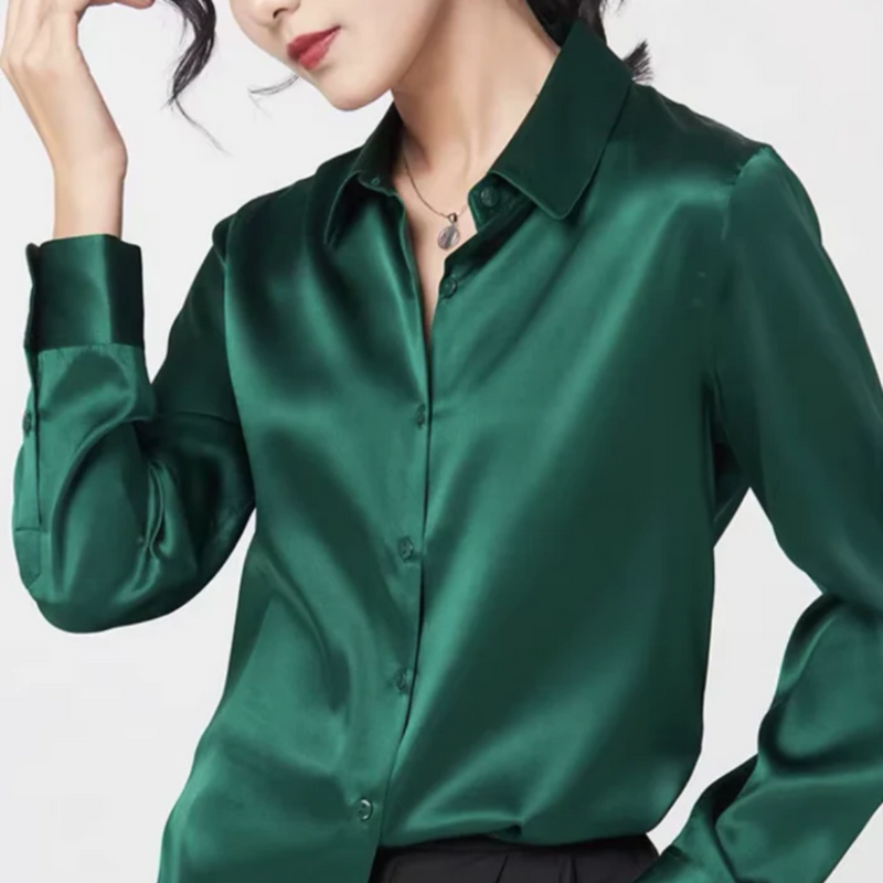 Camisa de Cetim Feminina
