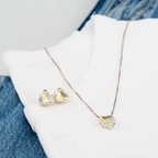 Conjunto Coração Amarelo Brilhante