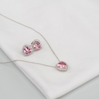 Conjunto Coração Rosa com Auréola