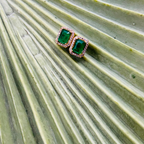 Brinco Esmeralda Dourada
