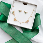 Conjunto Alma Borboletas - Colar e Brincos