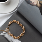 Pulseira Alma Corrente Trançada - Banho de Ouro