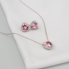 Conjunto Coração Rosa com Auréola