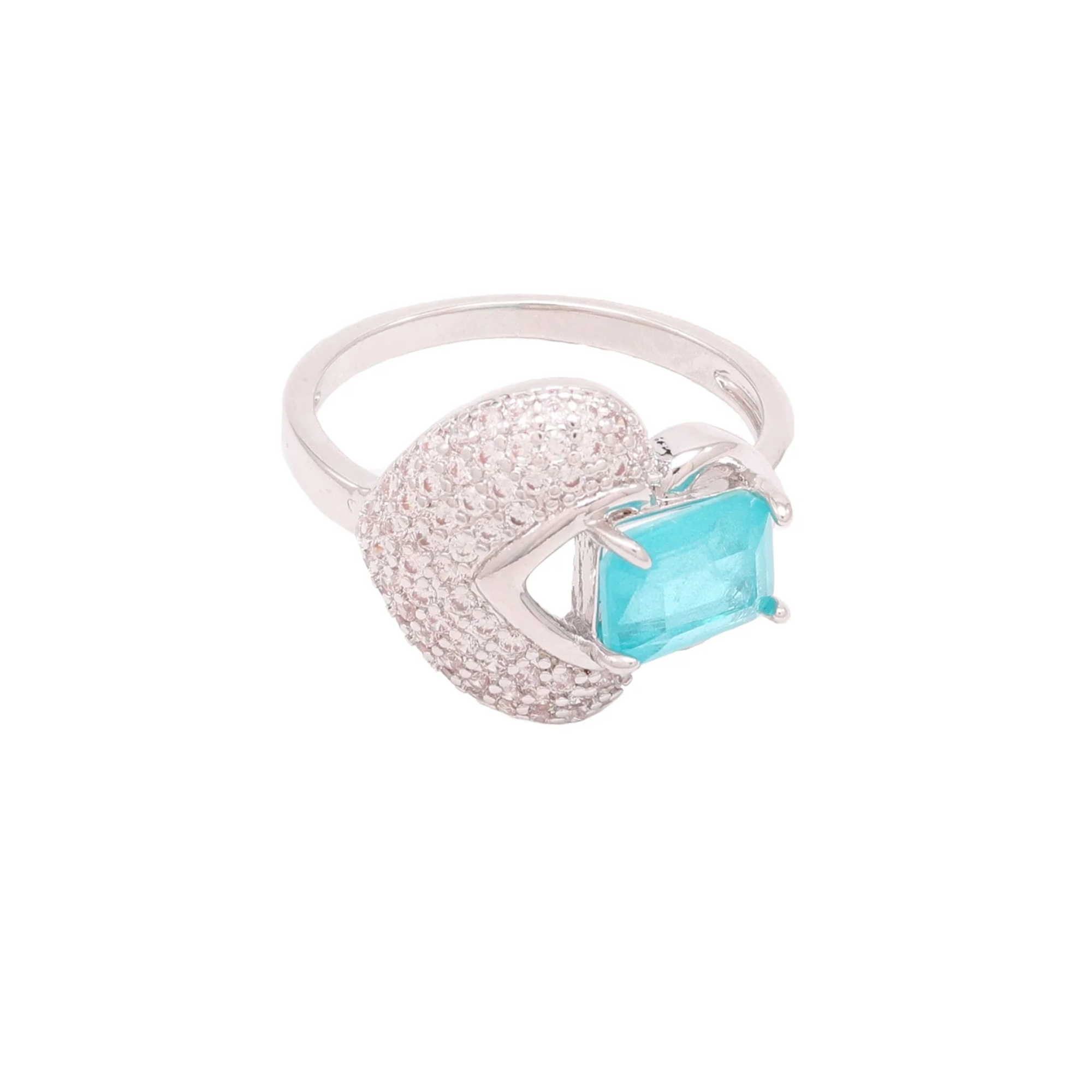 Anel Cravejado e Fusion Retangular