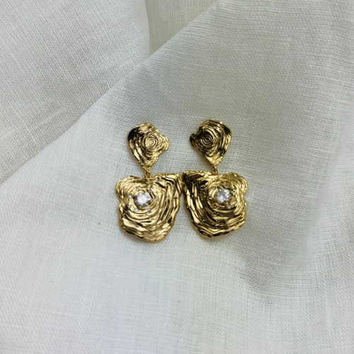 Brinco Pendente Texturizado