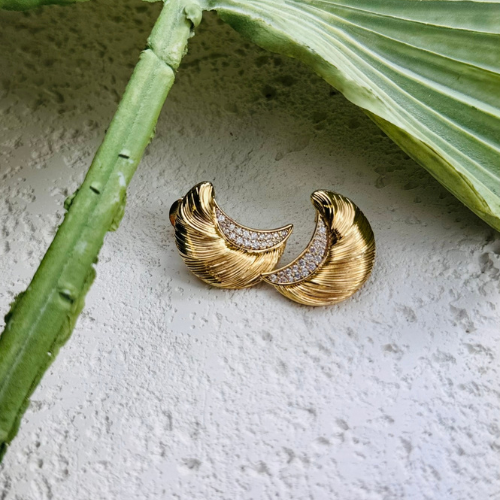 Brinco Meia Lua Escovada