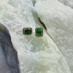 Brinco Esmeralda Dourada