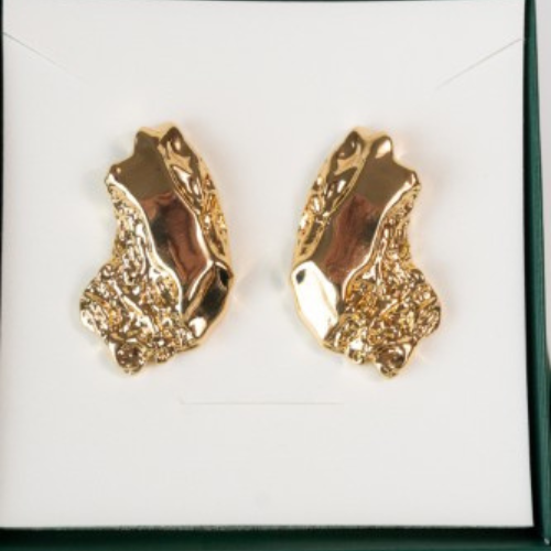 Brinco Polido  Texturizado e Cravejado por Micro Zircônias