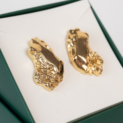 Brinco Polido  Texturizado e Cravejado por Micro Zircônias