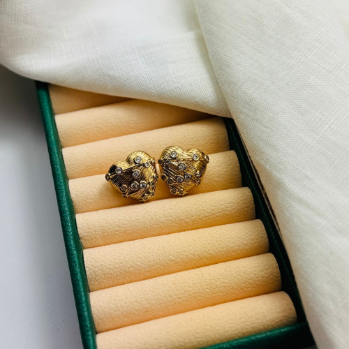 Brinco Coração Escovado