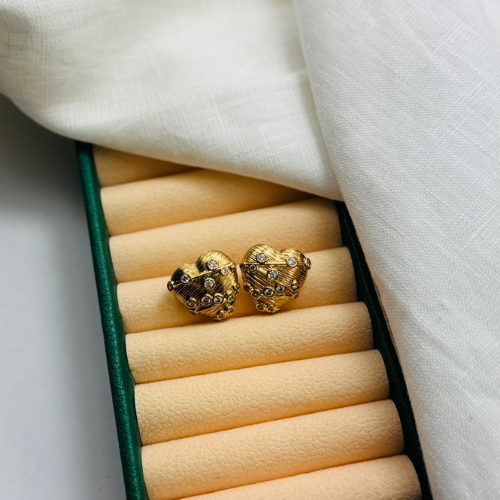 Brinco Coração Escovado