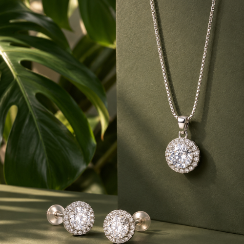 Conjunto Ponto de Luz  Cravejado