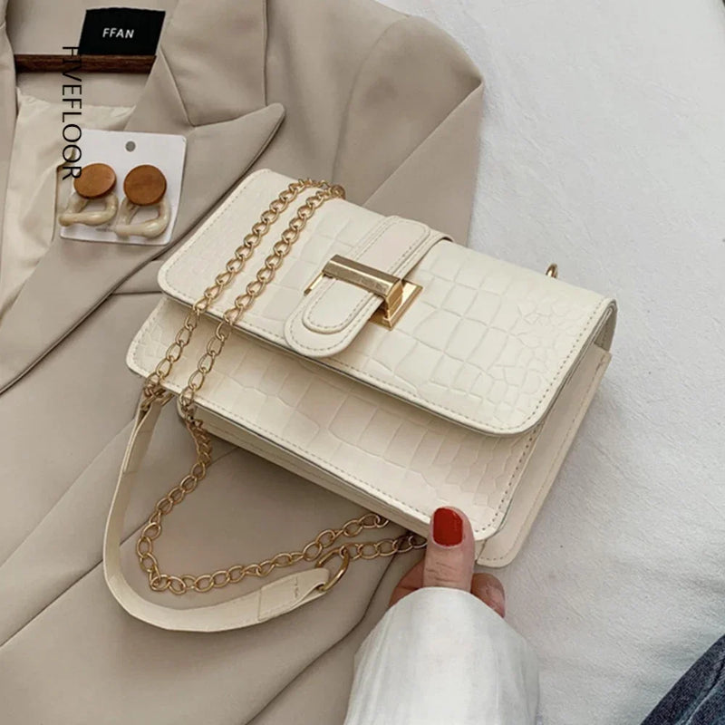 Bolsa Bag Com Detalhes Em Croco
