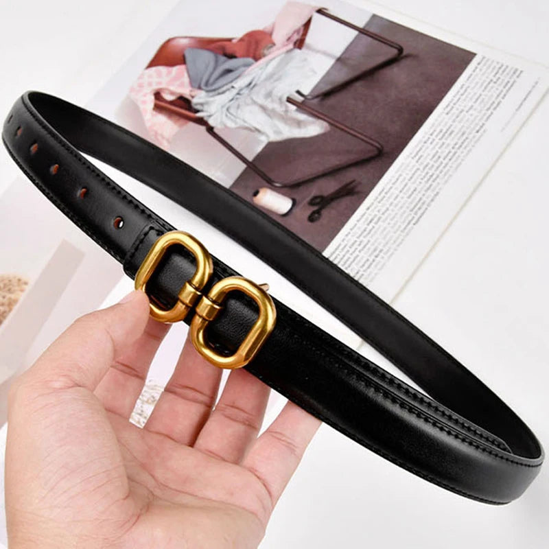 Cinto Feminino Com Detalhe Em Dourado