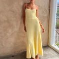 Vestido Feminino Longo Plissado